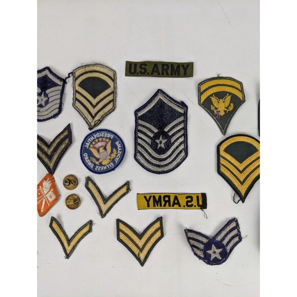 US Army US Navy Rank Insignia Patch Lot of 18+ Military Militaria Officers - Picture 7 of 10